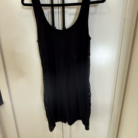 Black Sequin Sleeveless Dress Medium - Picture 2 of 7